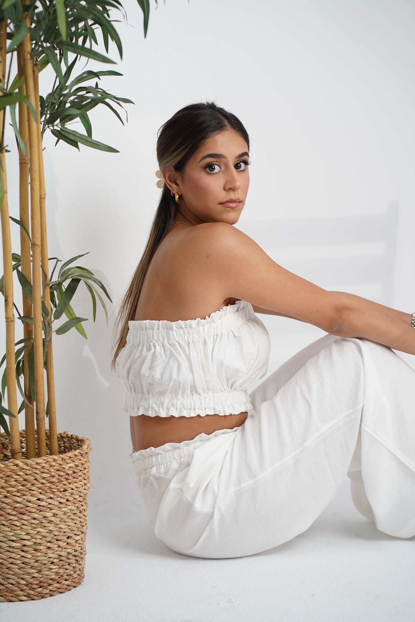The Ruffled Set in Coconut