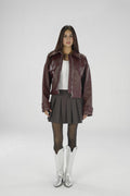 Mini wool pleated skirt