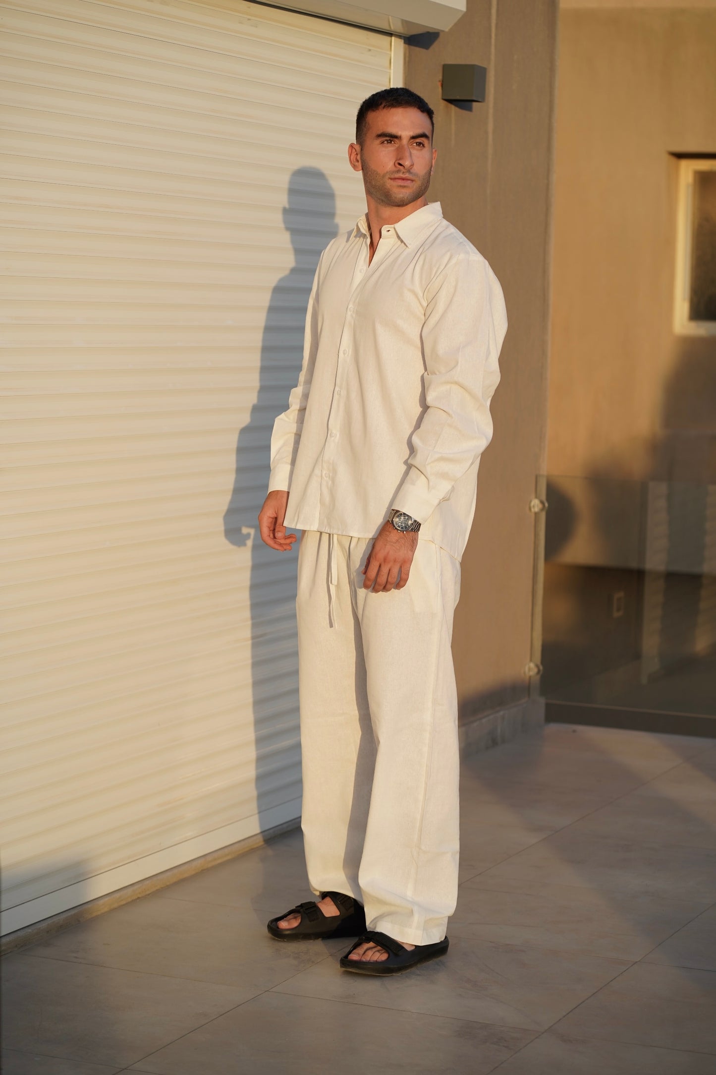 Pure linen off white pants