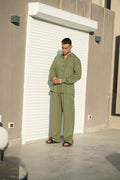 Pure linen olive pants