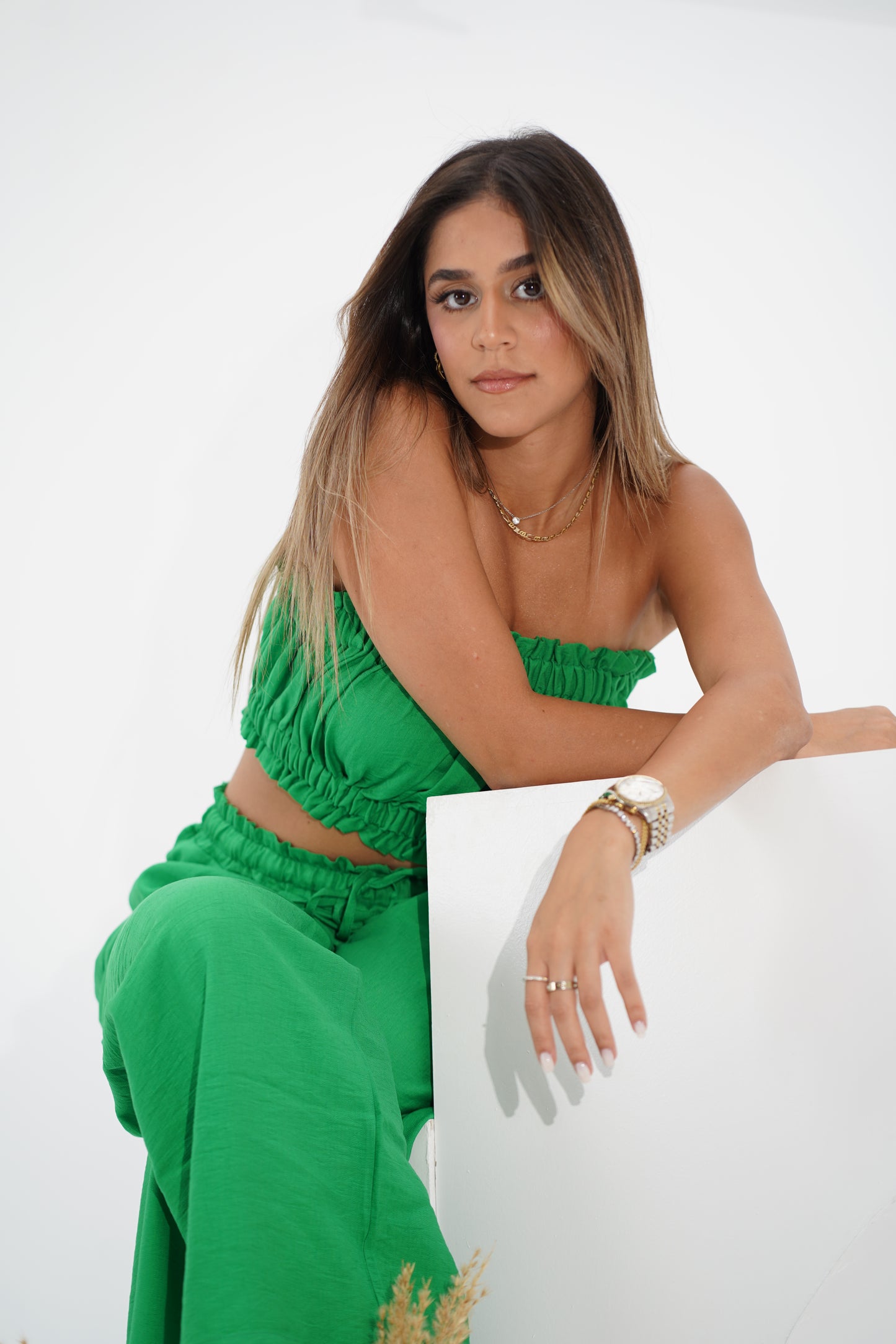 The Ruffled Set in Cactus