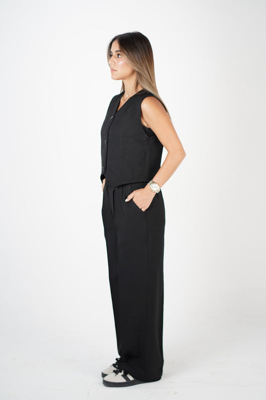 The Vest Set in Charcoal